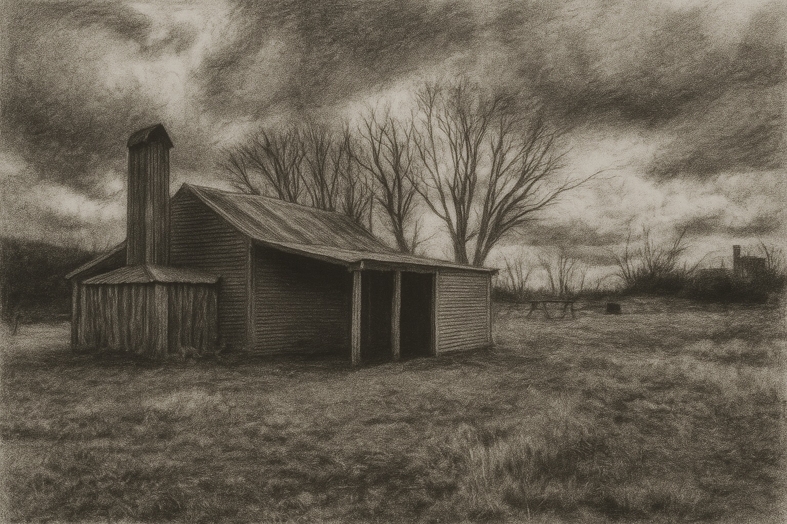 Drawing of Bradleys and O'Briens Hut